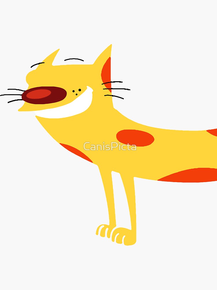 Catdog - Cartoon Cat Dog Funny Yellow Mustard Pet Silly by CanisPicta