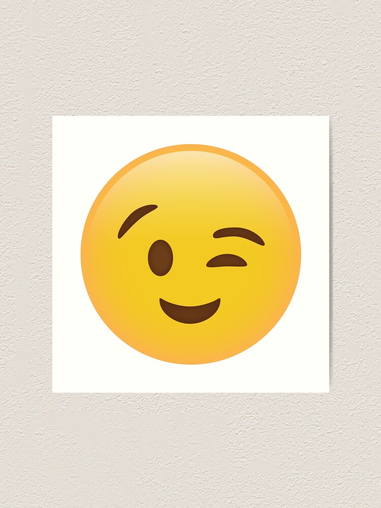 "Winky Face Emoji" Art Print by Radradrad | Redbubble