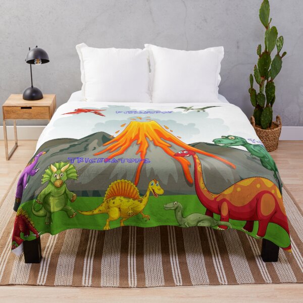 Item preview, prehistoric landscape dinosaurs volcano mountains designed and sold by mashmosh.