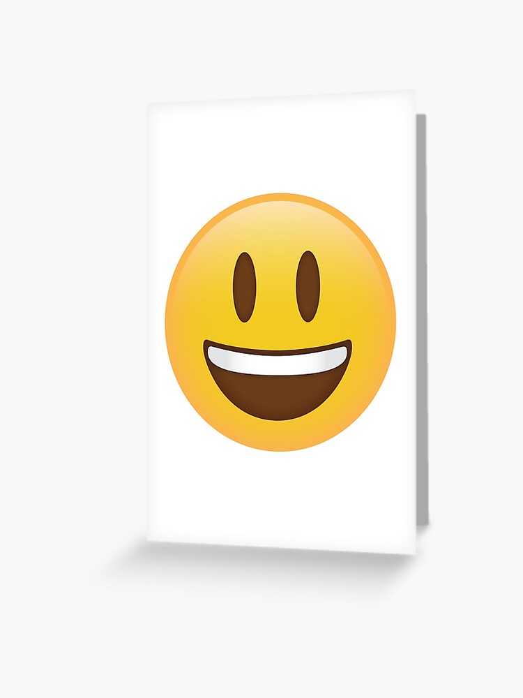 Big Smile Emoji Greeting Card By Radradrad Redbubble