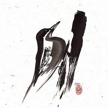 Artwork thumbnail, Nut Hatch Sumi-e by ronmoss