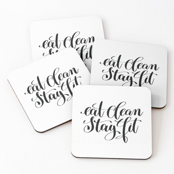 Item preview, Eat Clean Stay Fit Inspirational Quotes designed and sold by ProjectX23.