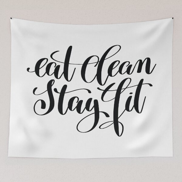 Item preview, Eat Clean Stay Fit Inspirational Quotes designed and sold by ProjectX23.