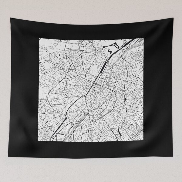 Item preview, Brussels Map City Map Poster Black and White, USA Gift Printable, Modern Map Decor for Office Home Living Room, Map Art, Map Gifts designed and sold by 44spaces.