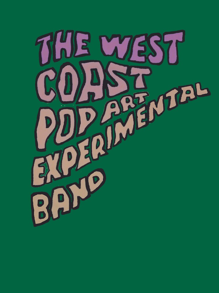 west coast pop art experimental band tshirt