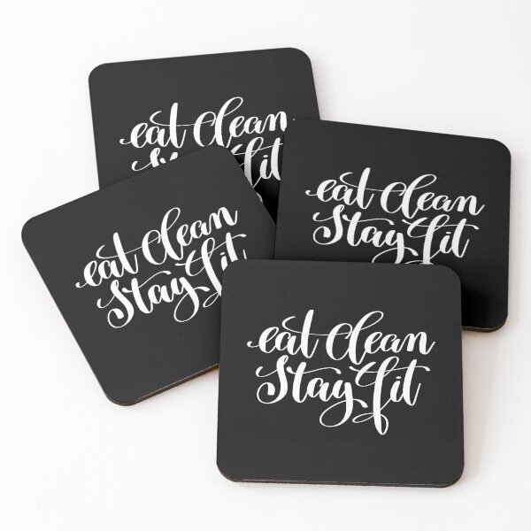 Item preview, Eat Clean Stay Fit Inspirational Quotes designed and sold by ProjectX23.