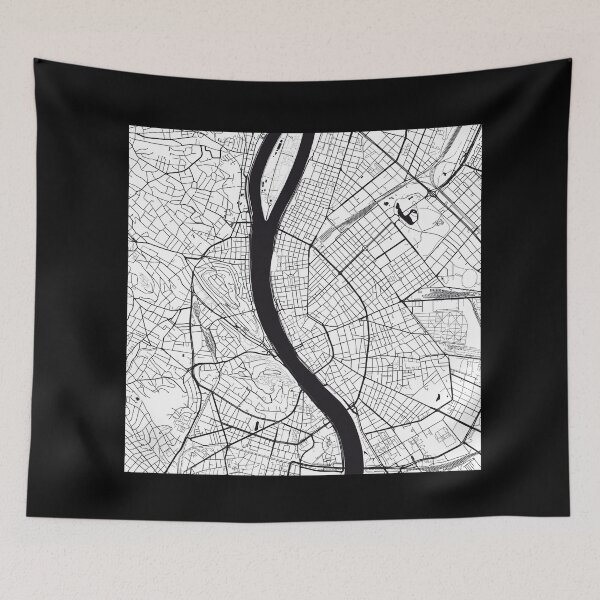 Item preview, Budapest Map City Map Poster Black and White, USA Gift Printable, Modern Map Decor for Office Home Living Room, Map Art, Map Gifts designed and sold by 44spaces.