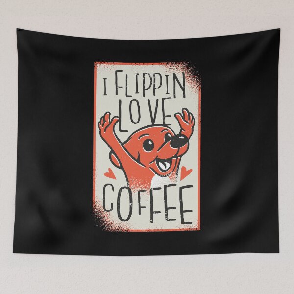 Item preview, Coffee Dog I Flipping Love Coffee designed and sold by Dibbelchen.