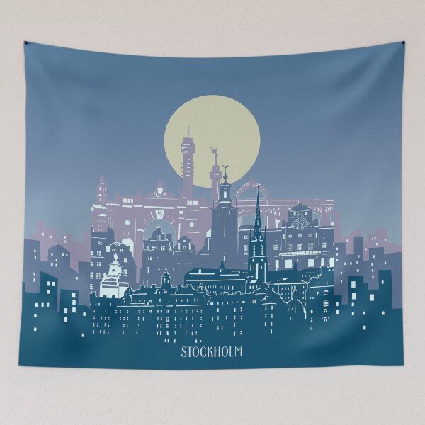 Item preview, stockholm skyline designed and sold by BekimART2.