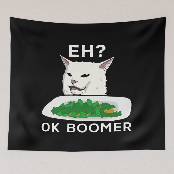 Item preview, Smudge the cat Ok Boomer designed and sold by zenpatterns.