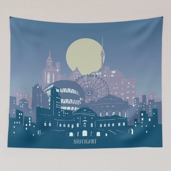 Item preview, stuttgart skyline designed and sold by BekimART2.