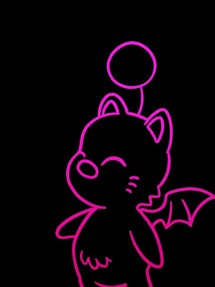 Thumbnail 4 of 4, iPhone Case, Final Fantasy - Moogle designed and sold by RikDrawsThings.
