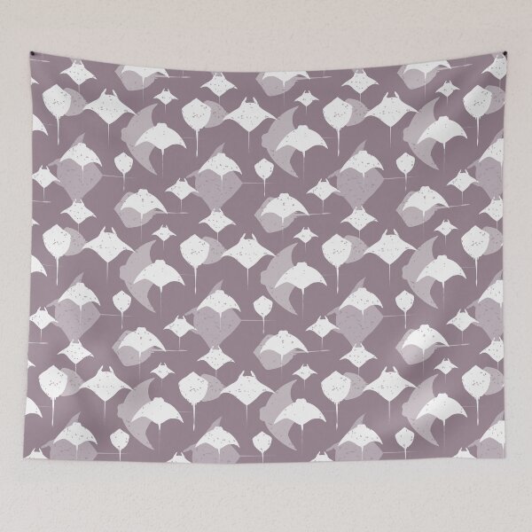 Item preview, Manta Ray Pattern | Purple White Manta Rays Swimming designed and sold by CreativeBridge.