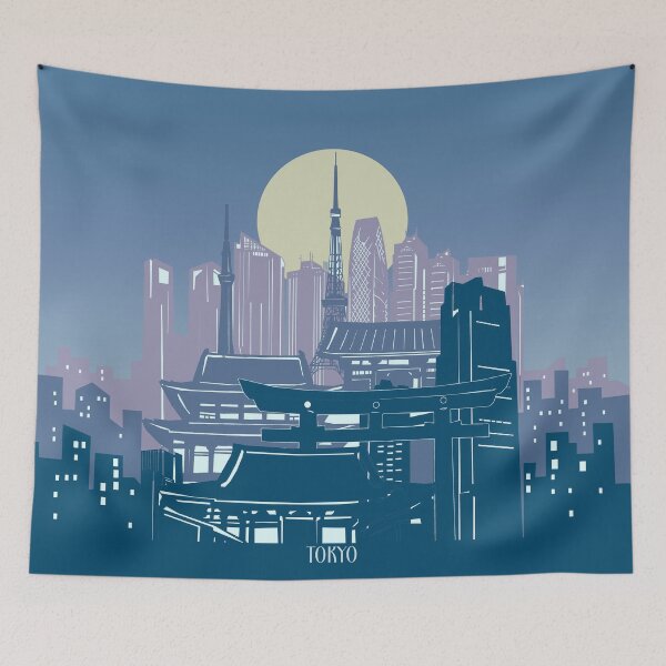 Item preview, tokyo skyline designed and sold by BekimART2.