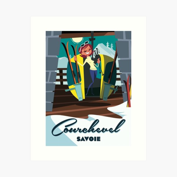 Aperçu de l'œuvre Affiche Courchevel créée et vendue par GAGodel.