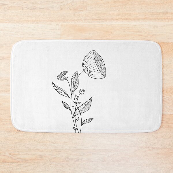 Item preview, Abstract Flowers Doodle Black And White Elegant Line Art designed and sold by Boriana Giormova.
