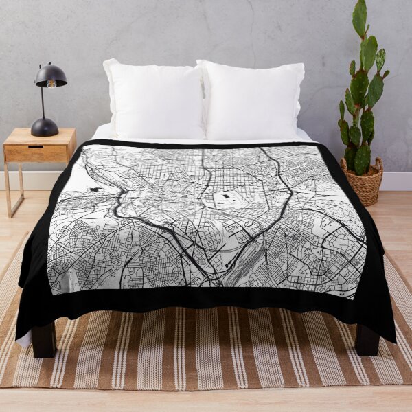 Item preview, Madrid Map City Map Poster Black and White, USA Gift Printable, Modern Map Decor for Office Home Living Room, Map Art, Map Gifts designed and sold by 44spaces.