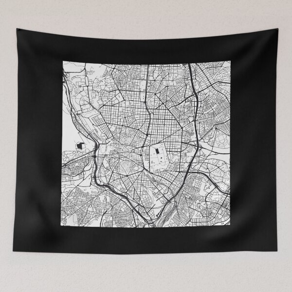 Item preview, Madrid Map City Map Poster Black and White, USA Gift Printable, Modern Map Decor for Office Home Living Room, Map Art, Map Gifts designed and sold by 44spaces.