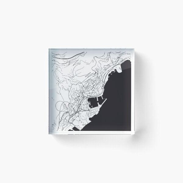 Item preview, Monaco Map City Map Poster Black and White, USA Gift Printable, Modern Map Decor for Office Home Living Room, Map Art, Map Gifts designed and sold by 44spaces.