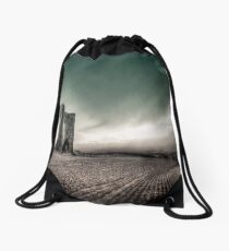 Facing the Storm Drawstring Bag