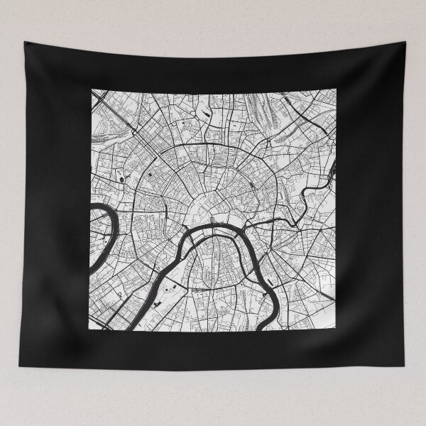 Item preview, Moscow Map City Map Poster Black and White, USA Gift Printable, Modern Map Decor for Office Home Living Room, Map Art, Map Gifts designed and sold by 44spaces.