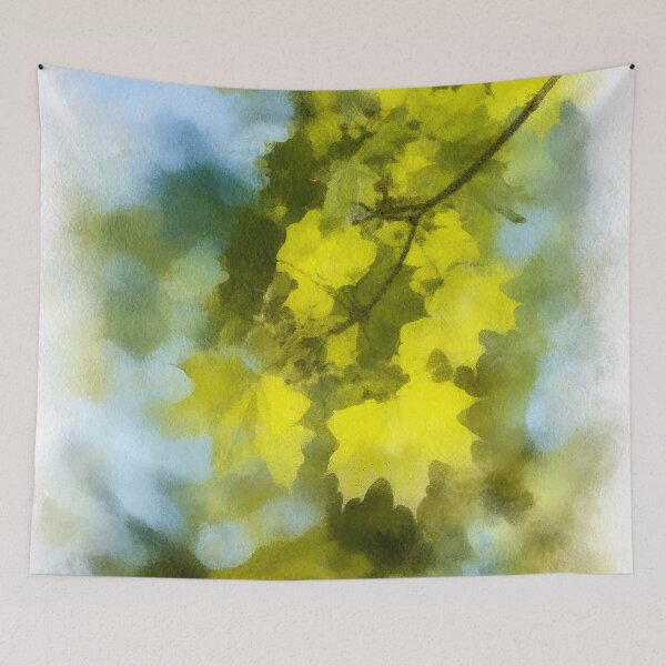 Aperçu de l'œuvre Feuilles d'érable vertes. Imitation aquarelle. créée et vendue par Veronika2V.