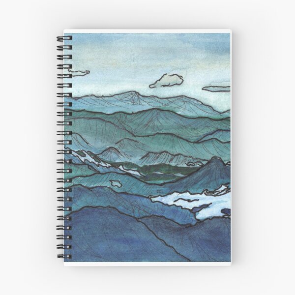 Aperçu de l'œuvre Aquarelle de Blue Ridge Mountains créée et vendue par WhereforeNot.