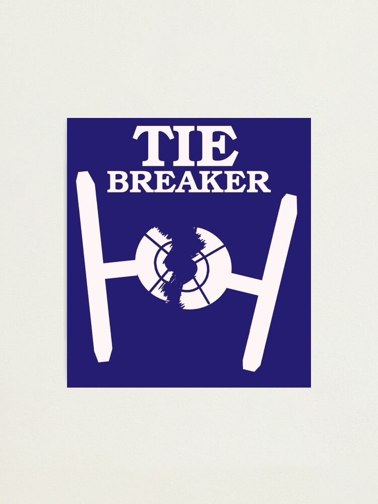 TIE BREAKER black Sticker for Sale by haegiFRQ