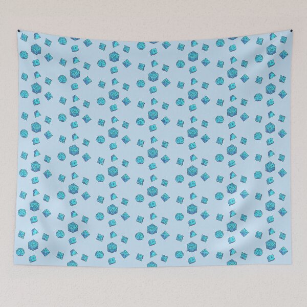 Item preview, Dungeons and Dragons Sticker Sheet - Dice Set Blue Pattern designed and sold by KatieCrooked.
