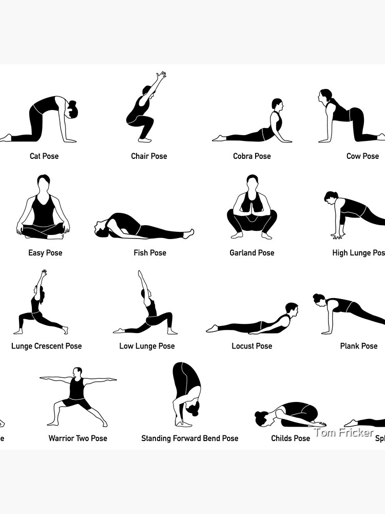 Yoga Beginners Chart - Etsy Norway
