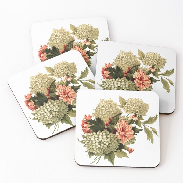 Item preview, Beautiful Vintage Summer Carnations and Hydrangea designed and sold by roseofgold.