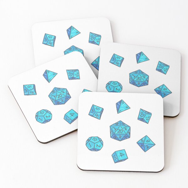 Item preview, Dungeons and Dragons Sticker Sheet - Dice Set Blue Pattern designed and sold by KatieCrooked.
