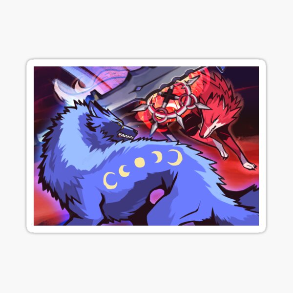 Vista previa del artículo con la obra «Okami: Saix y Axel», diseñado y vendido por soursoppi.