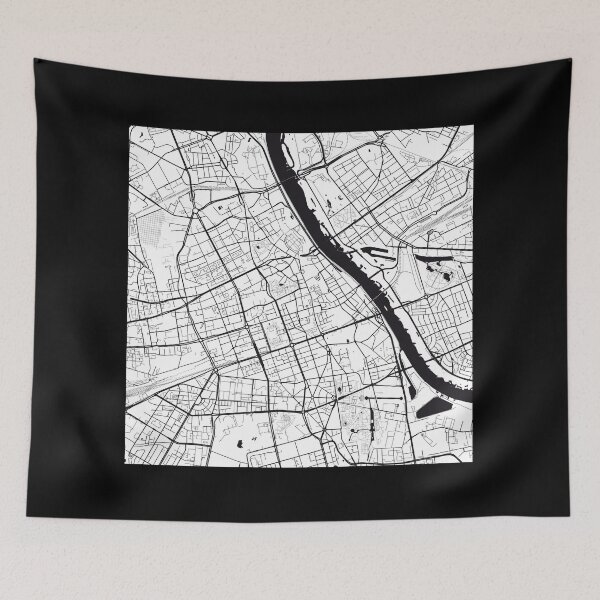 Item preview, Warsaw Map City Map Poster Black and White, USA Gift Printable, Modern Map Decor for Office Home Living Room, Map Art, Map Gifts designed and sold by 44spaces.