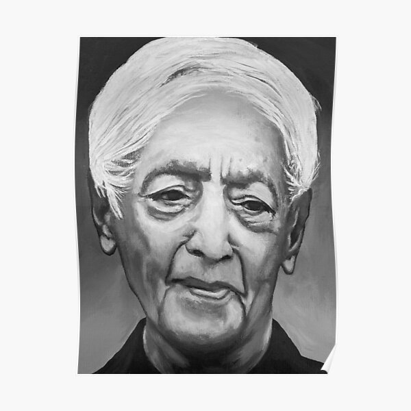 Jiddu Krishnamurti Portrait Poster
