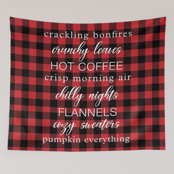 Item preview, Cosas de otoño - Franela roja designed and sold by AprilSLDesigns.