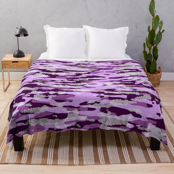Item preview, Purple camouflage pattern mosaic style designed and sold by Destroyed-Pixel.
