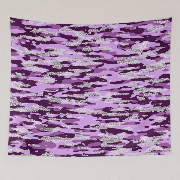Item preview, Purple camouflage pattern mosaic style designed and sold by Destroyed-Pixel.