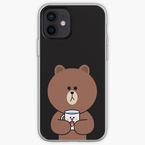 Cute brown bear and Cony iPhone Soft Case