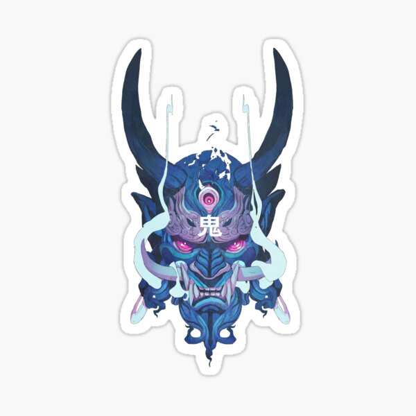 Kunai Japanese Oni Mask Animated Demon Mask Twitch Overlay Digital ...