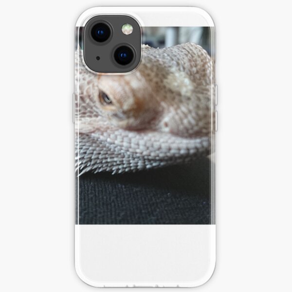 Bearded dragon head closeup iPhone Soft Case