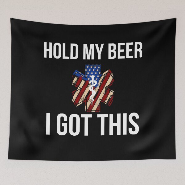 Item preview, Funny EMT Paramedic Ambulance Hold My Beer Gift designed and sold by TooFlyDesign.