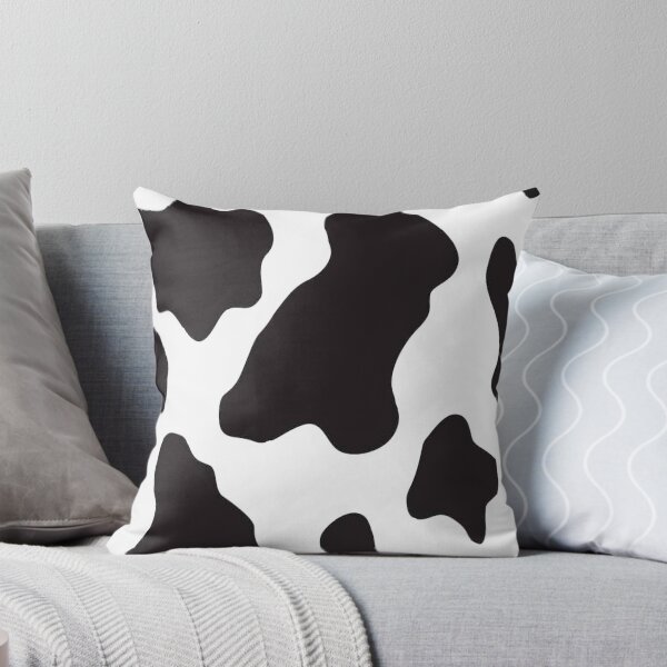 Cow Animal Print Cowboy Country Ranch Farm Style Throw Pillow