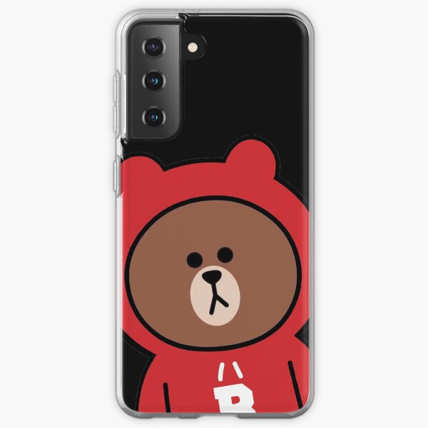 Cute brown bear hoodie Samsung Galaxy Soft Case