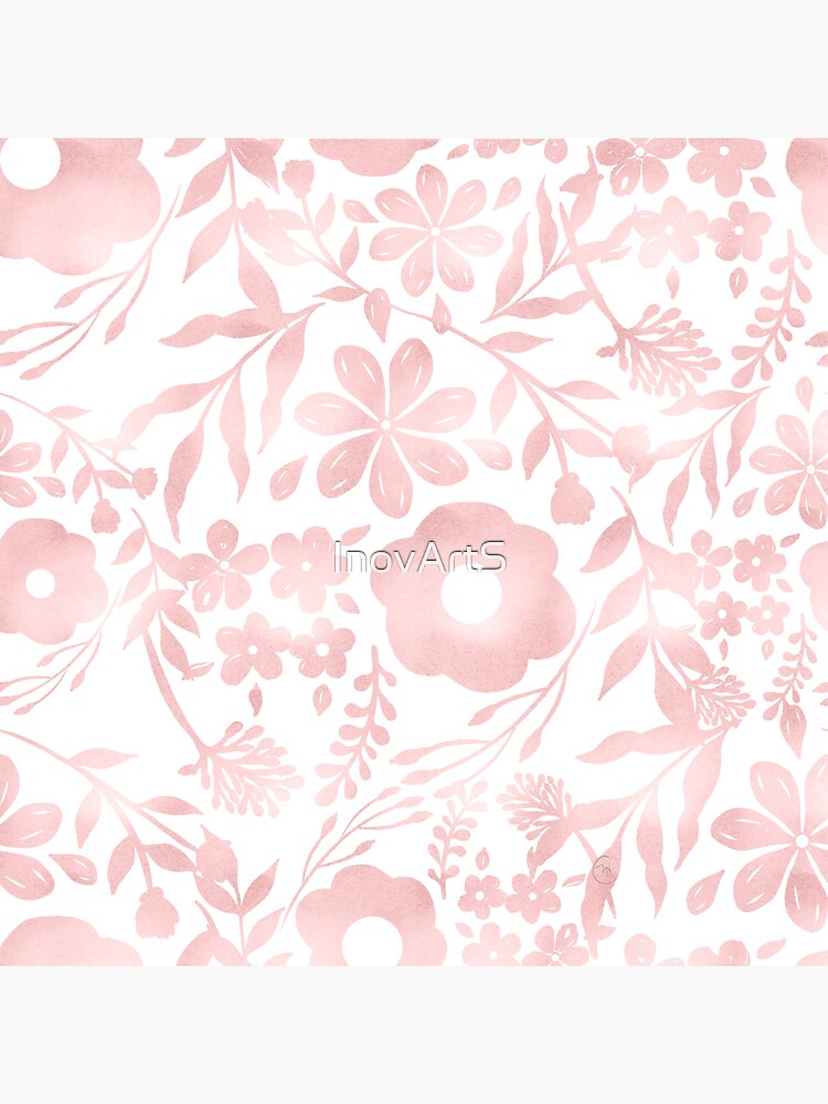 "Rose Gold Flowers" Sticker by InovArtS Redbubble