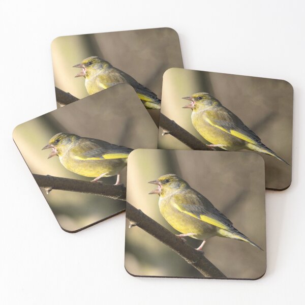 Item preview, A greenfinch in a English garden designed and sold by Itsgrimupnorth.