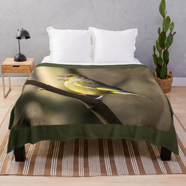 Item preview, A greenfinch in a English garden designed and sold by Itsgrimupnorth.