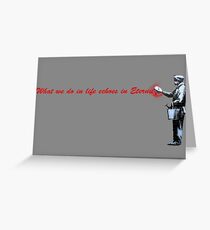 Tarjeta de felicitación What we do in life echoes in eternity.