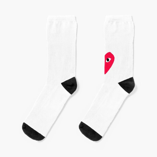 cdg heart socks