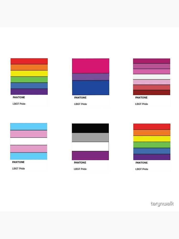 Pantone Lgbt Pride Flags Sticker Pack Greeting Card By Tarynwalk Redbubble - pride flags roblox